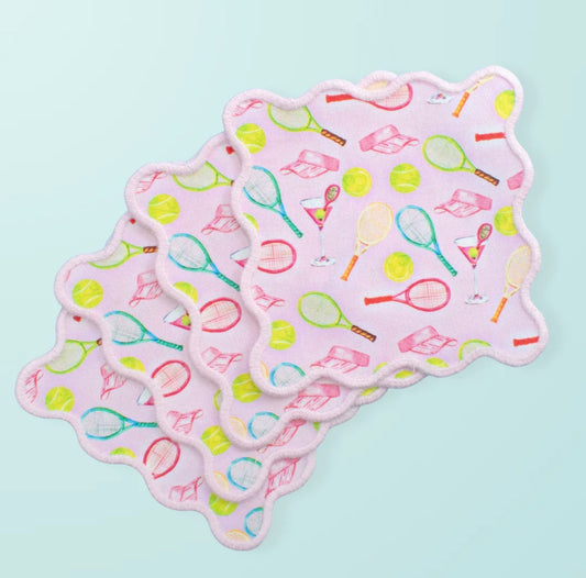 Tennis Pattern Cocktail Squares
