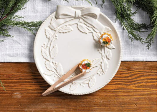 White Wreath Plater Set