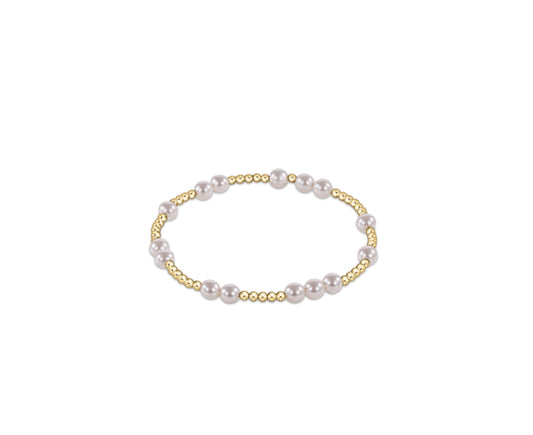 Hope Unwritten 5mm Bead Bracelet- Pearl