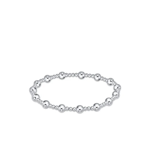 CLASSIC SINCERITY PATTERN 5MM BEAD BRACELET - STERLING
