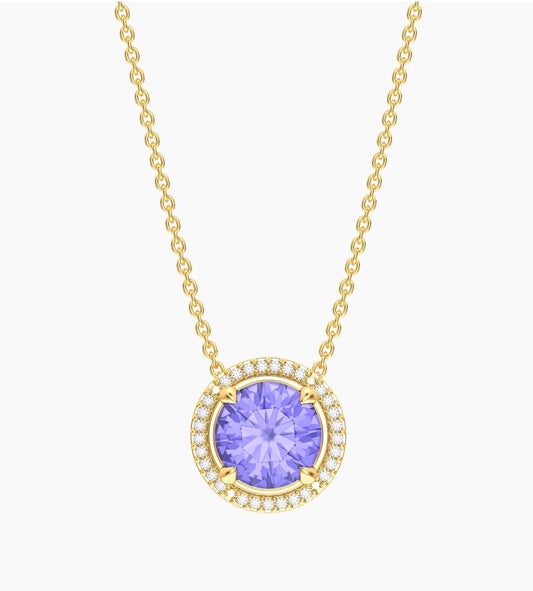 Tanzanite Birthstone Pendant Necklace (December)