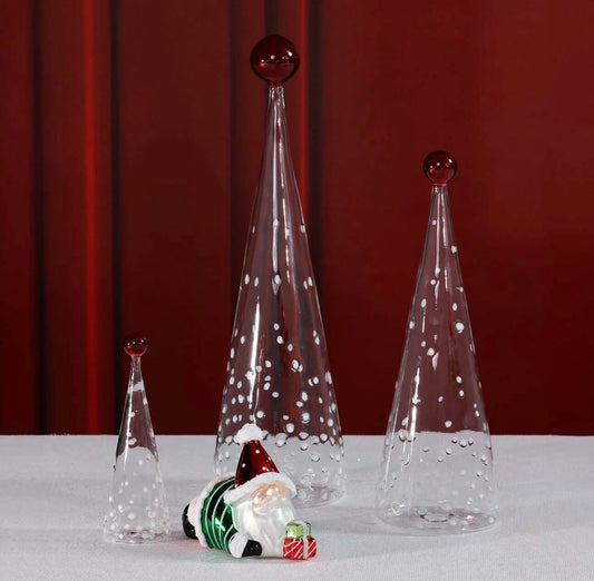 White Dot Glass Trees
