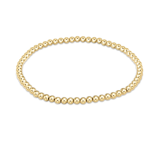 Classic Gold 3mm Bead Bracelet