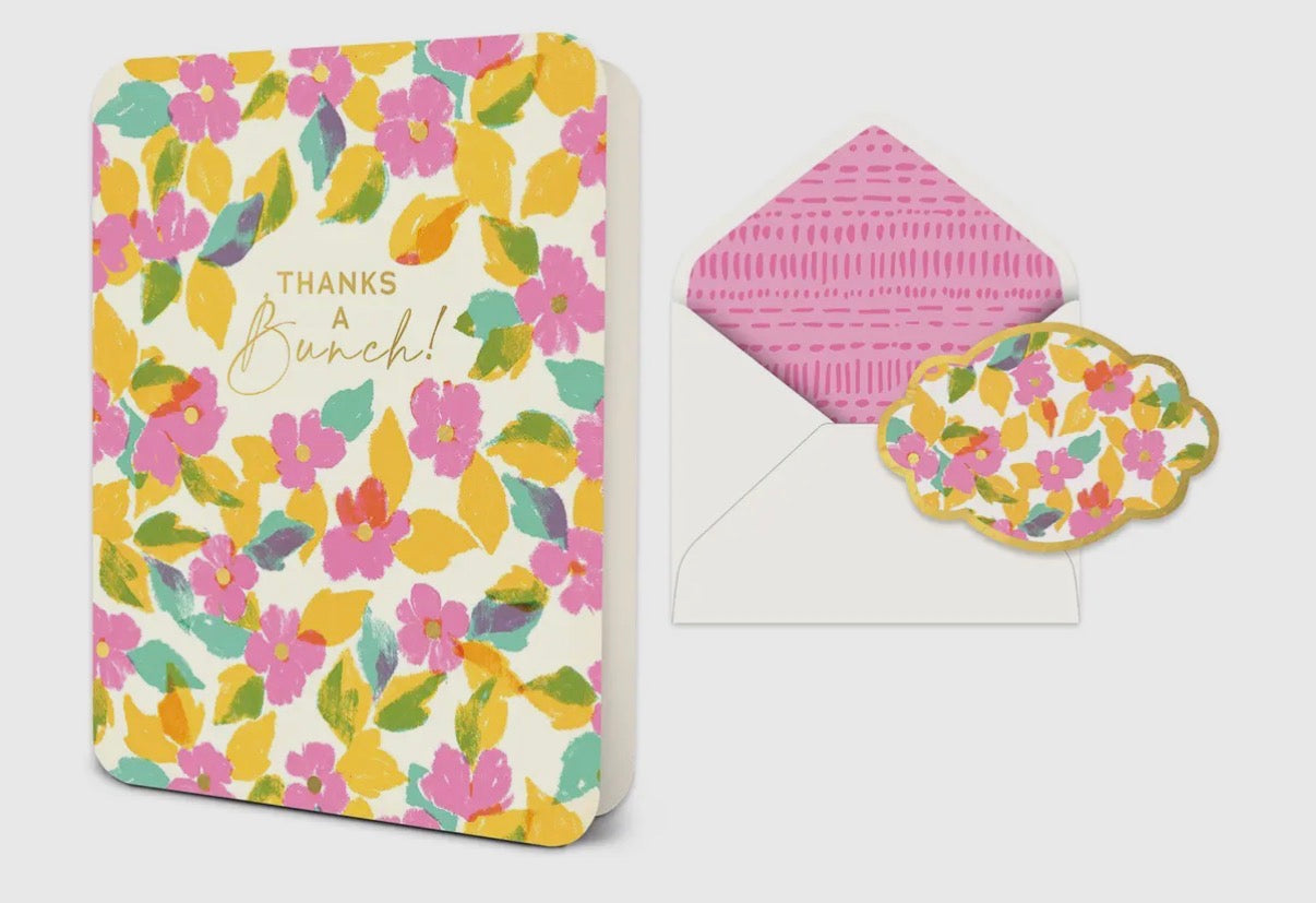 Thanks A Bunch Pink Deluxe Greeting Card