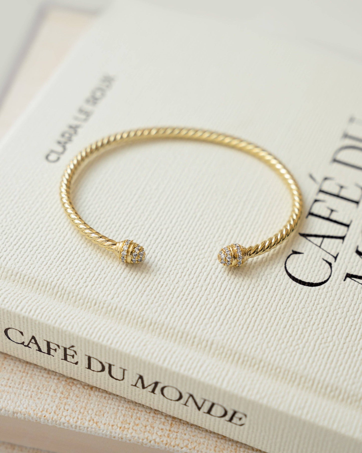 Twisted Bangle Cuff: Gold / 6.25"