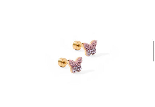 Screwback Stud Earrings - Bindi Butterfly
