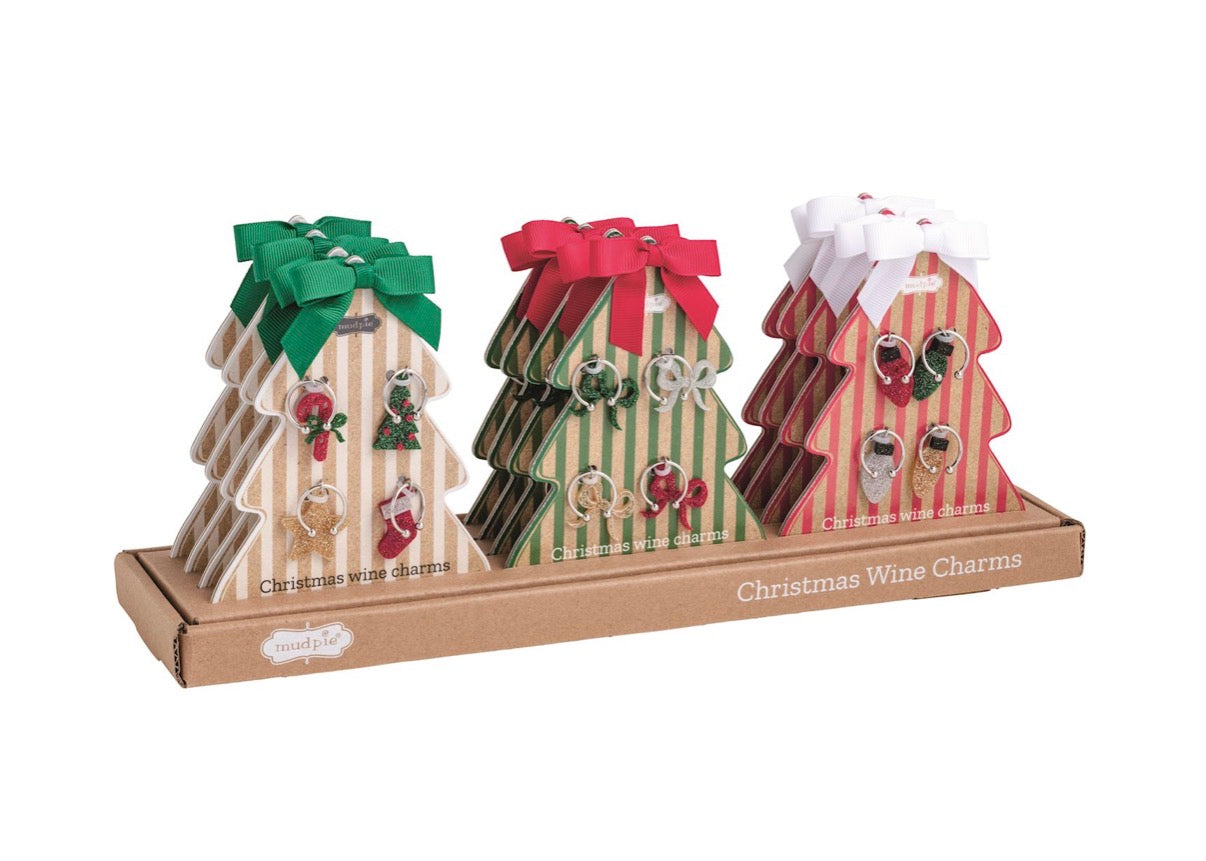 Christmas Wine Charm Set