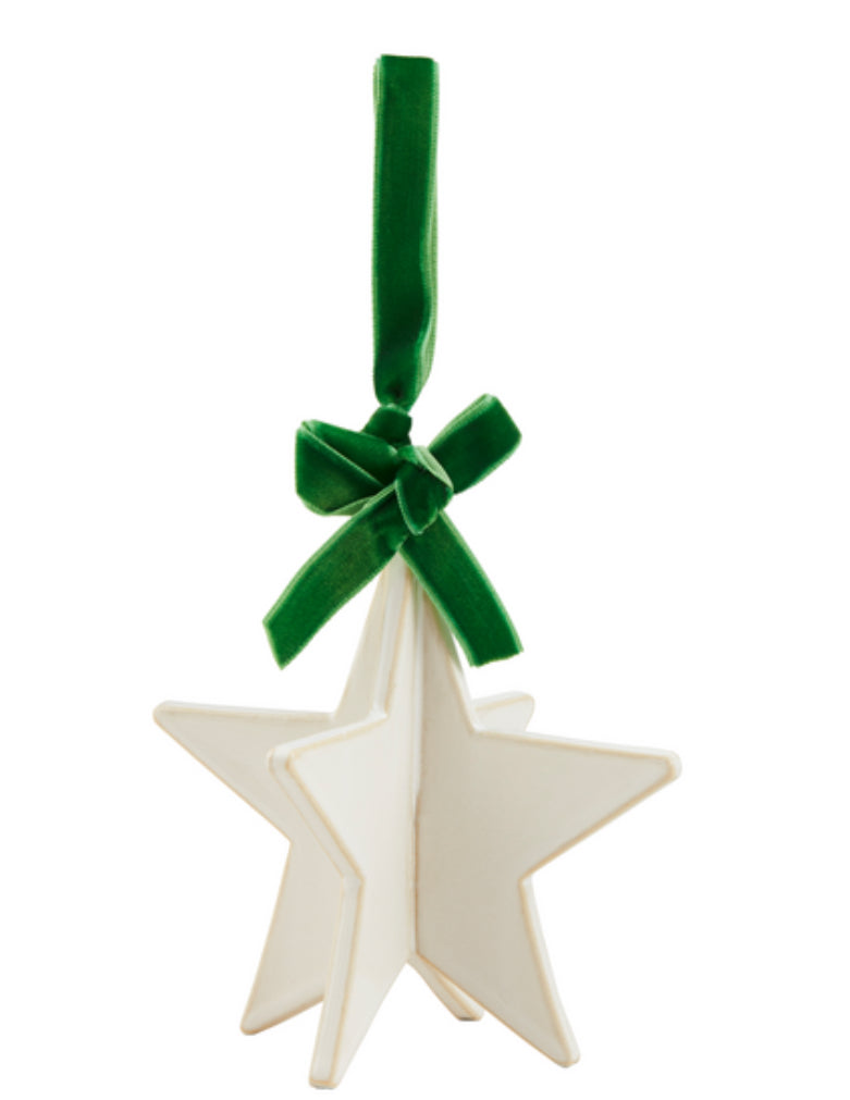 White Christmas Stoneware Ornament