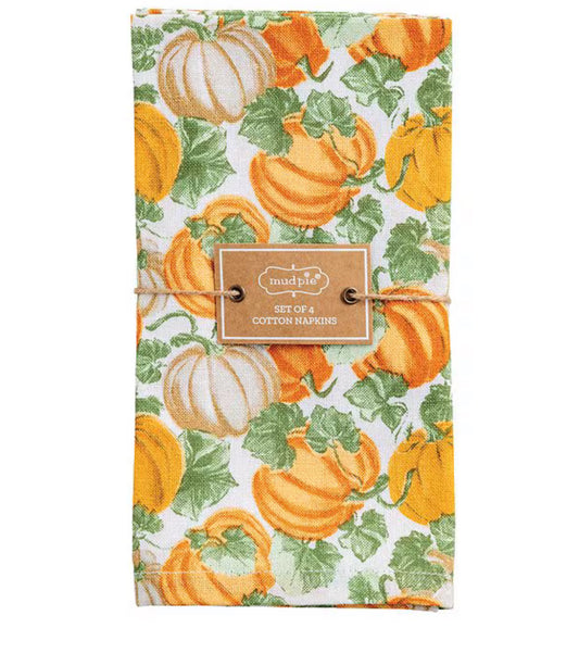 Pumpkin Dinner Napkins - Set of 4