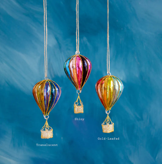 Rainbow Hot Air Balloon Ornament