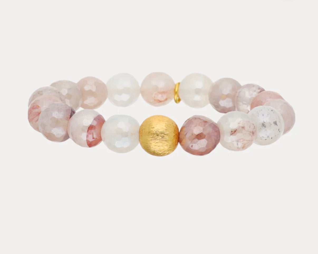 Melange Beaded Bracelet- Blush
