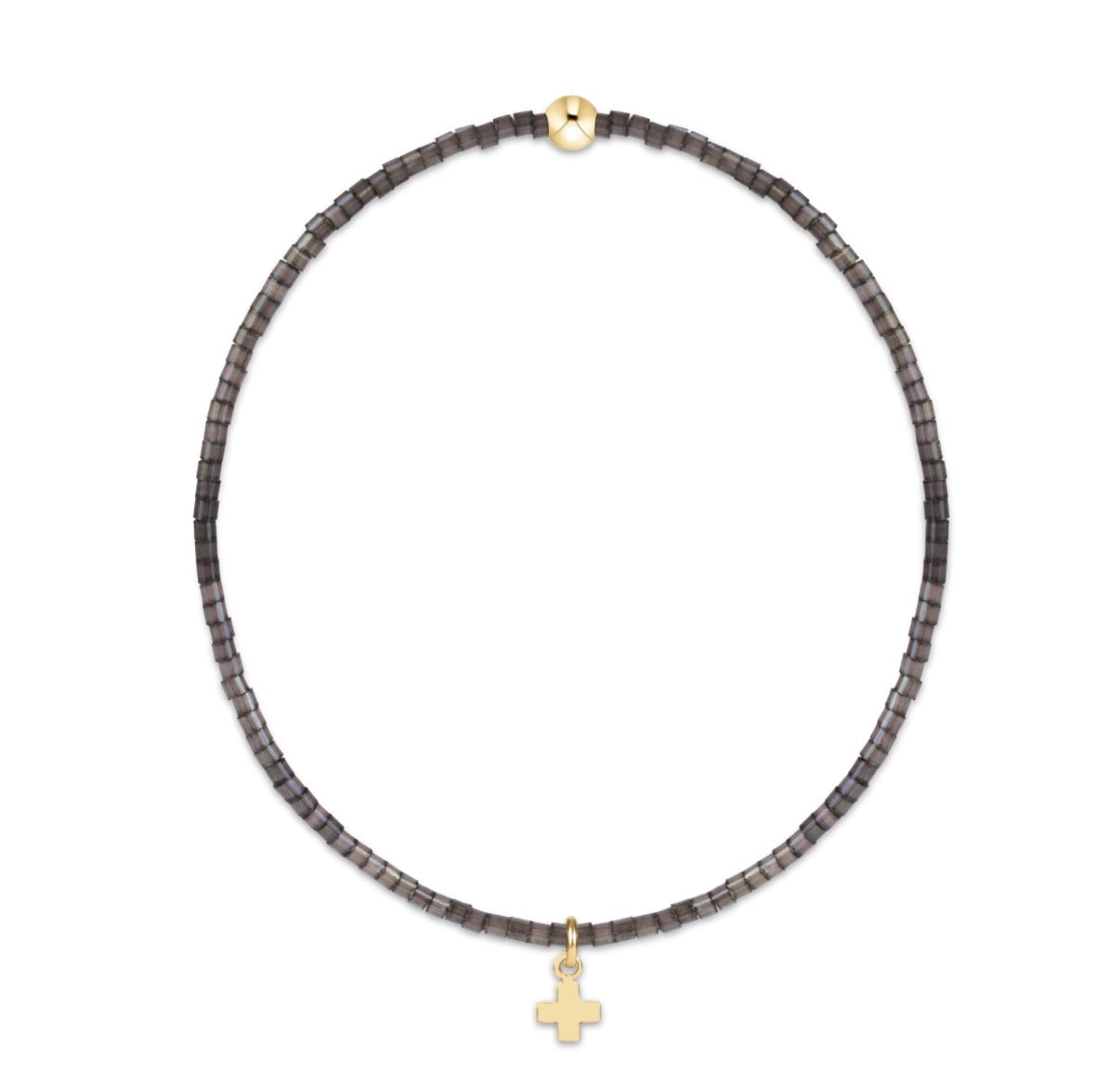 hope classic moonlight bracelet - signature cross small gold charm