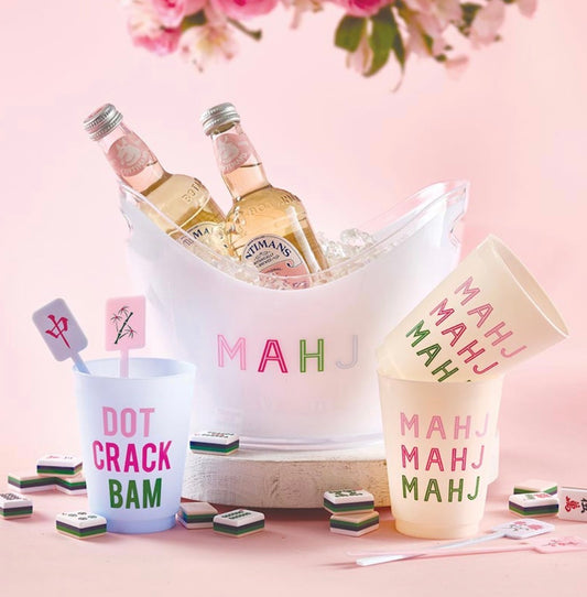 Acrylic Beverage Bucket - Mahjong