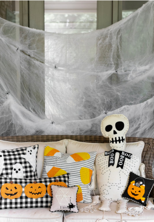 Candy Corn Beaded Pillow