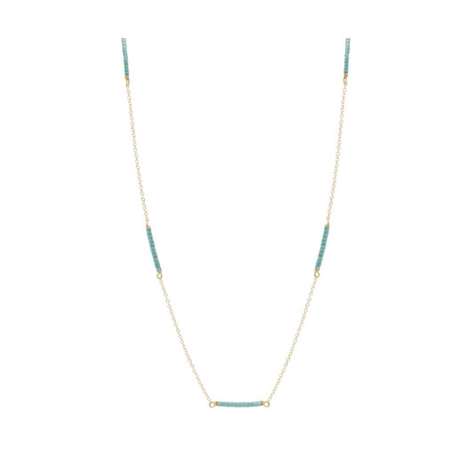 15" Choker Simplicity Chain Gold - Hope Bliss - Sea Glass
