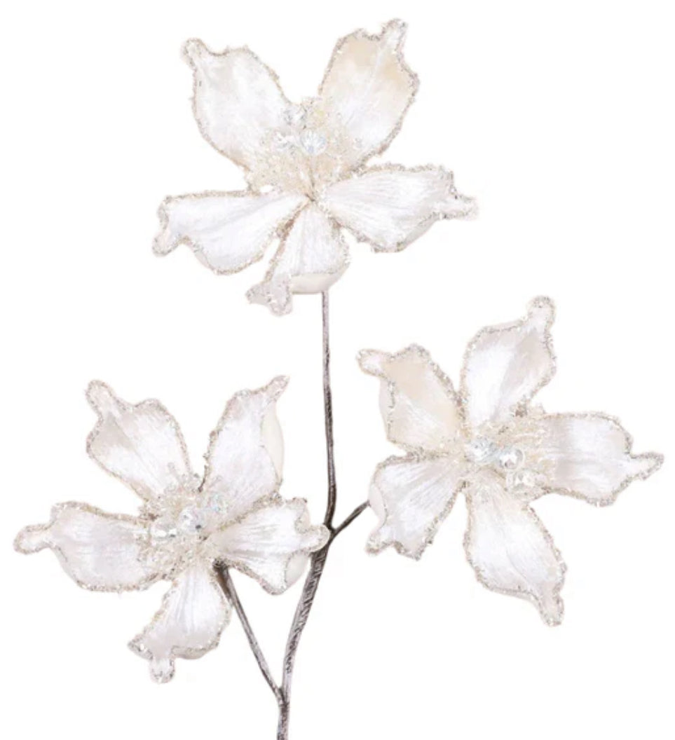 Mystic Magnolia Spray- Ivory