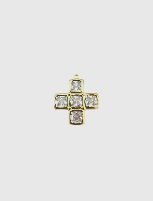 Block Cross Charm