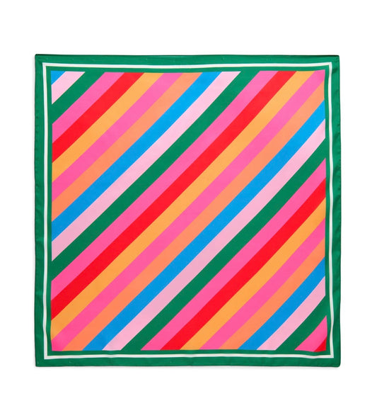 Festive Stripe Square Scarf