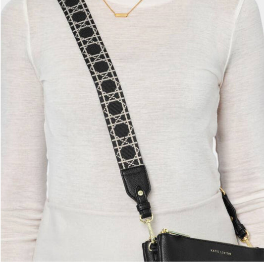 Canvas Strap- Geometric Black