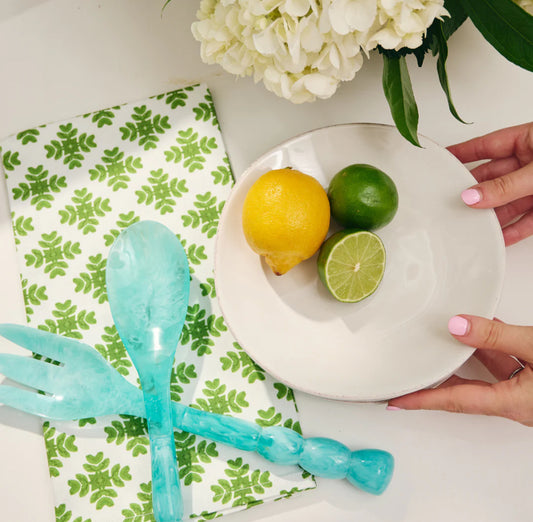 Bermuda Salad Servers- Blue