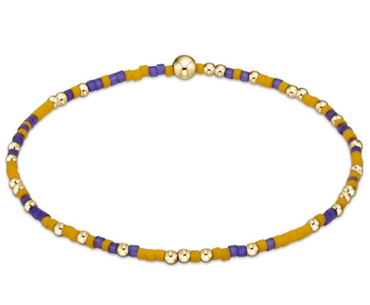 Gameday Hope Unwritten Bracelet - Deep Purple & Golden Yellow