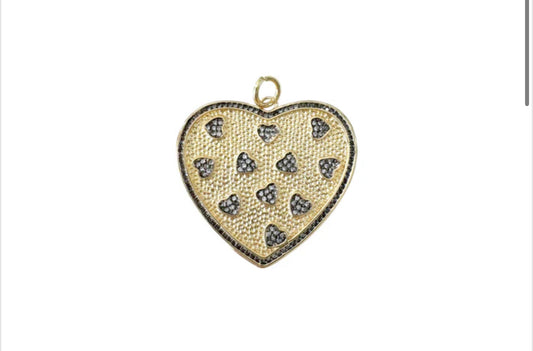 Two Tone Heart Charm