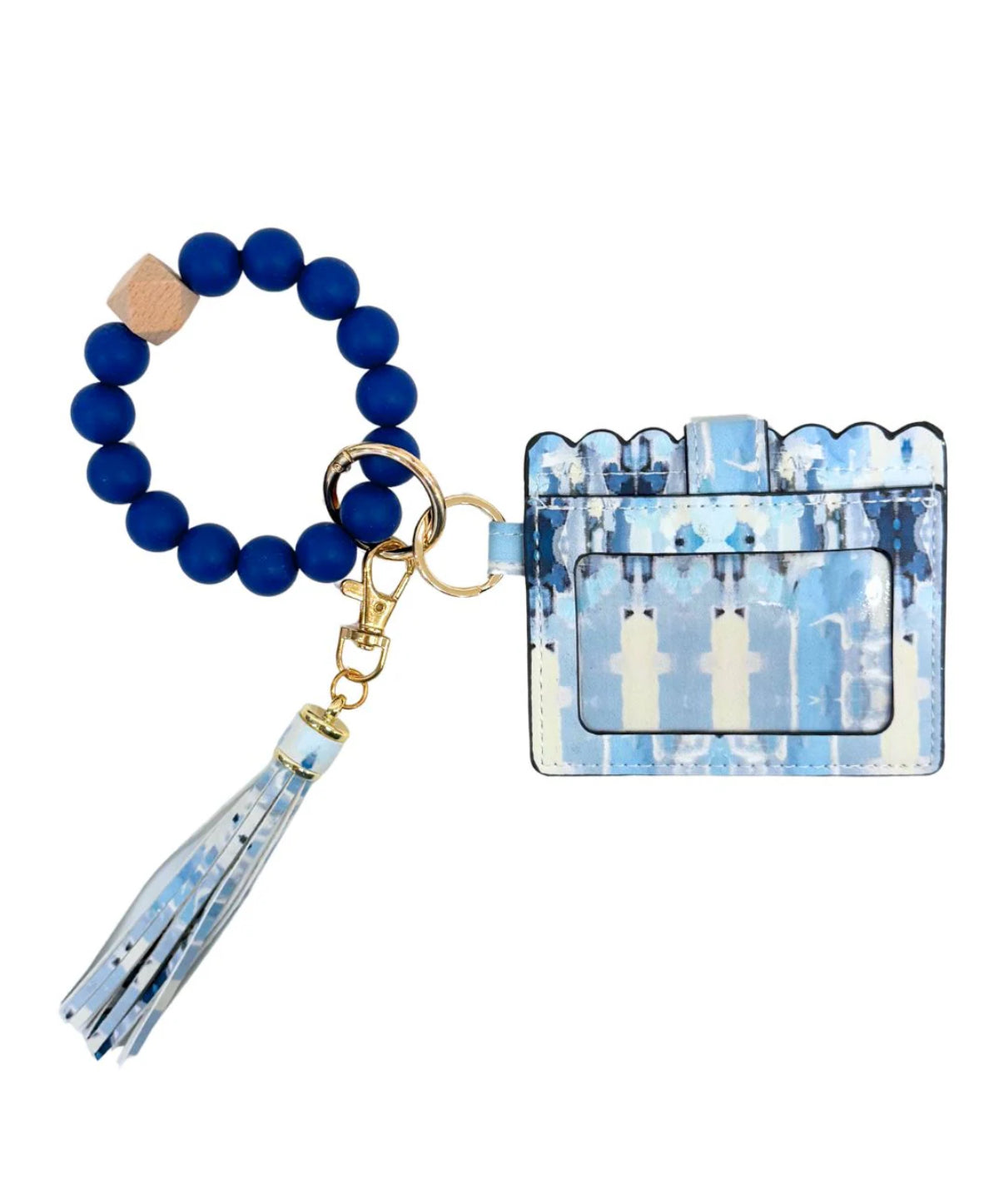 Keychain Wristlet Wallet- Ocean Breeze