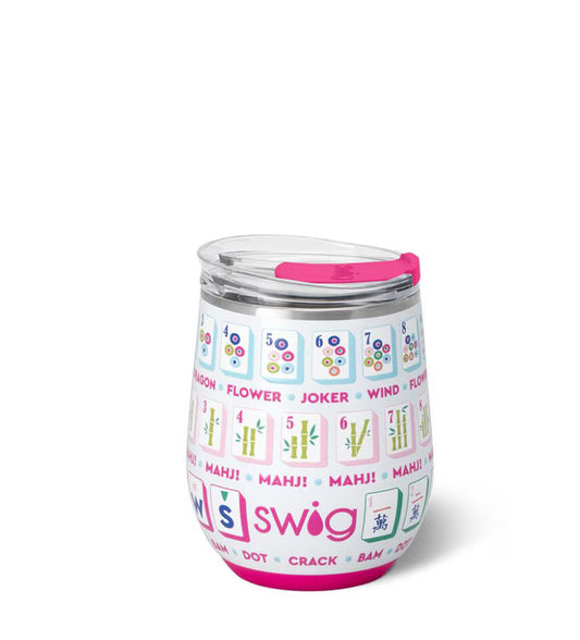Mahjong Stemless Wine Cup 12oz