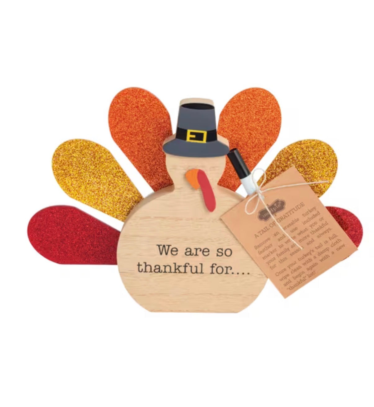 TAIL OF GRATITUDE WOODEN TURKEY SET