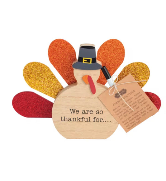 TAIL OF GRATITUDE WOODEN TURKEY SET