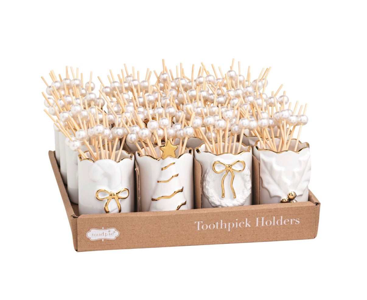 Gold Edge Toothpick Caddy Sets