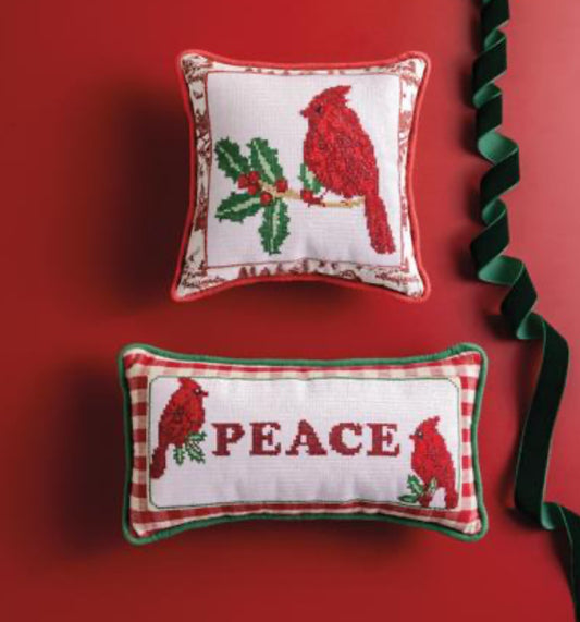 Needlepoint Cardinal Pillow