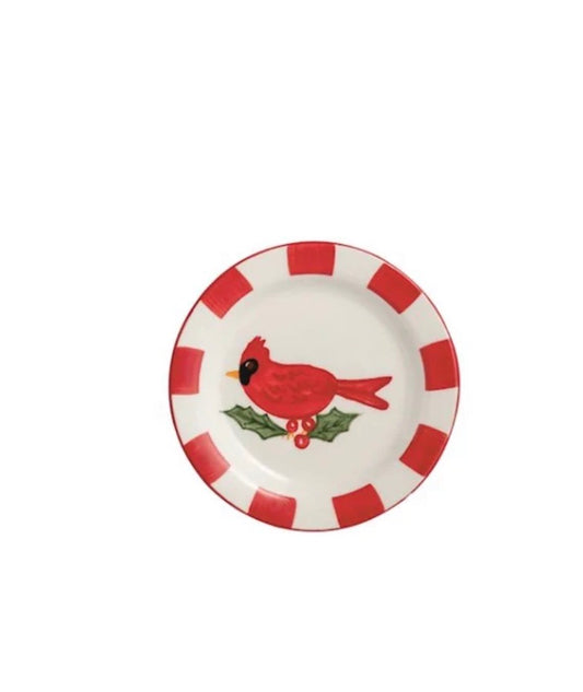 Hand Painted Christmas Tidbit Plate