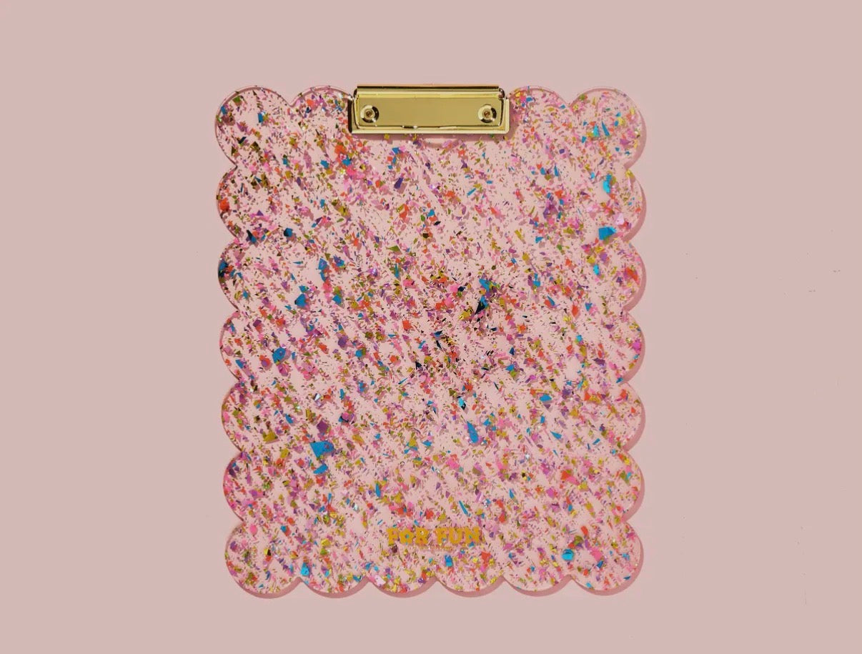 Confetti Scalloped Large Clipboard