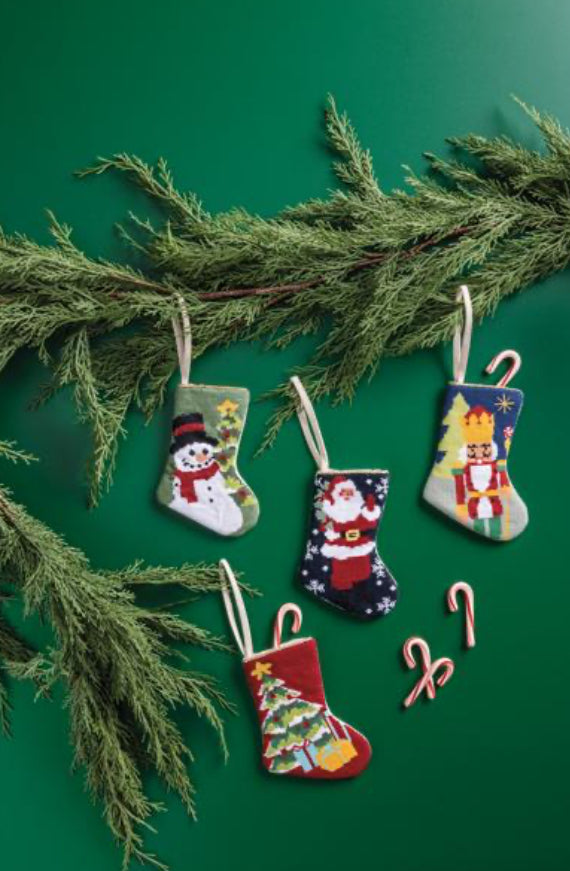 Mini Holiday Needlepoint Stockings