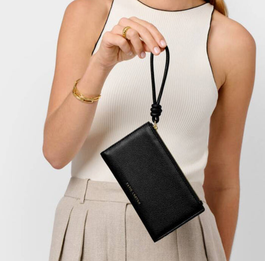 Asha Fold Out Wristlet- Black