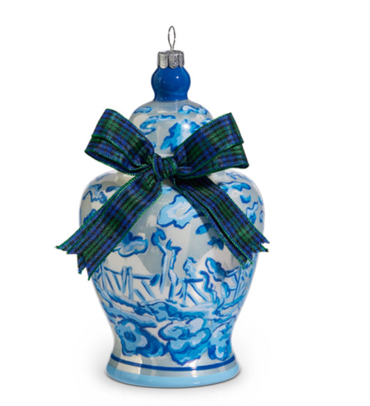 6" Ginger Jar with Bow Ornament