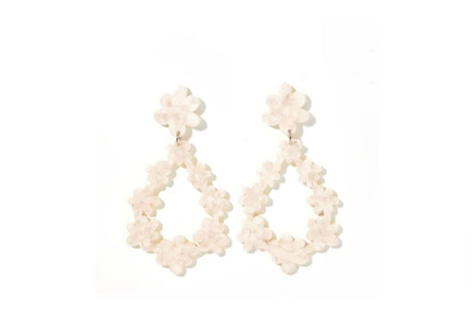 Bianca - White Shell - Earrings