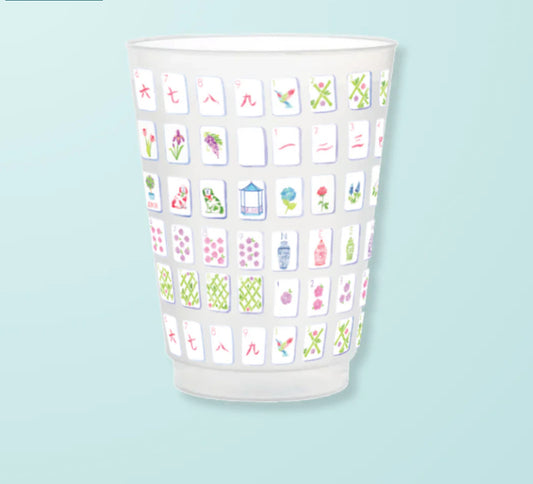 Mahjong Tile Frosted Cups