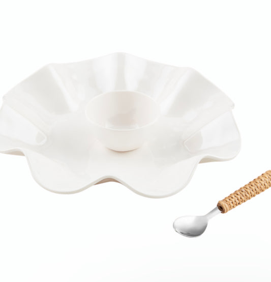 Ruffle Melamine Chip & Dip