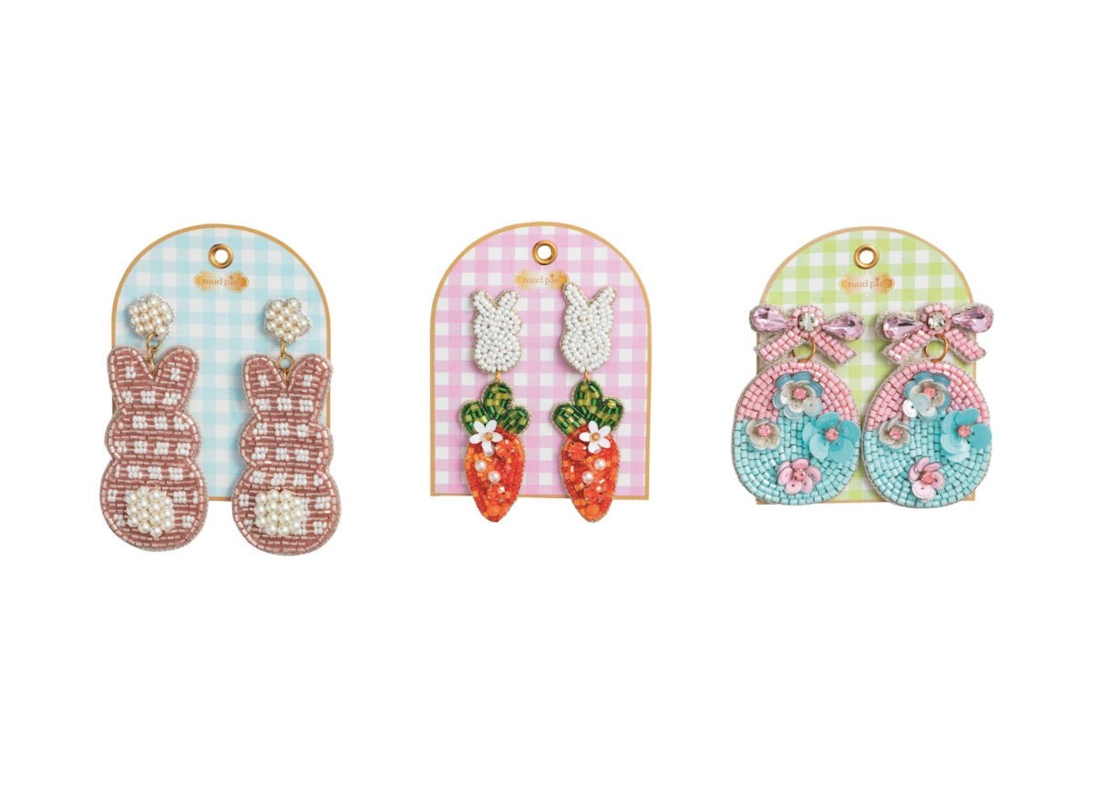 Beaded Easter Earrings