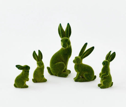 Green Flocked Bunny