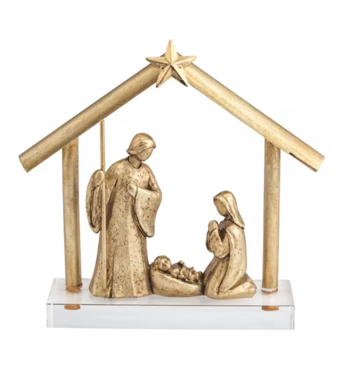 Gold Resin Nativity