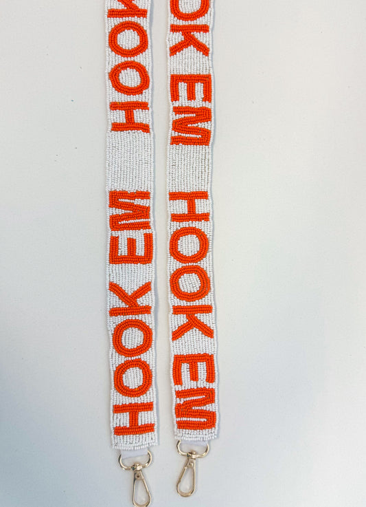 Beaded Purse Straps- Hook Em-UT
