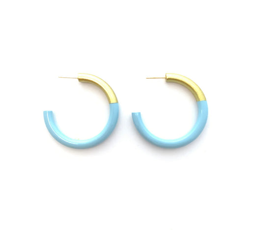 Liz Medium Hoop- Baby Blue
