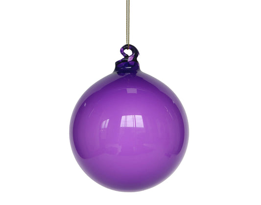 Illume Glass Ornament- Purple 6”
