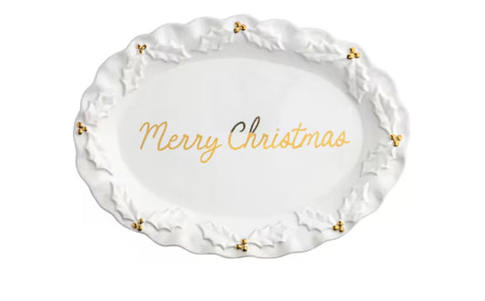 Gold Holly Platter
