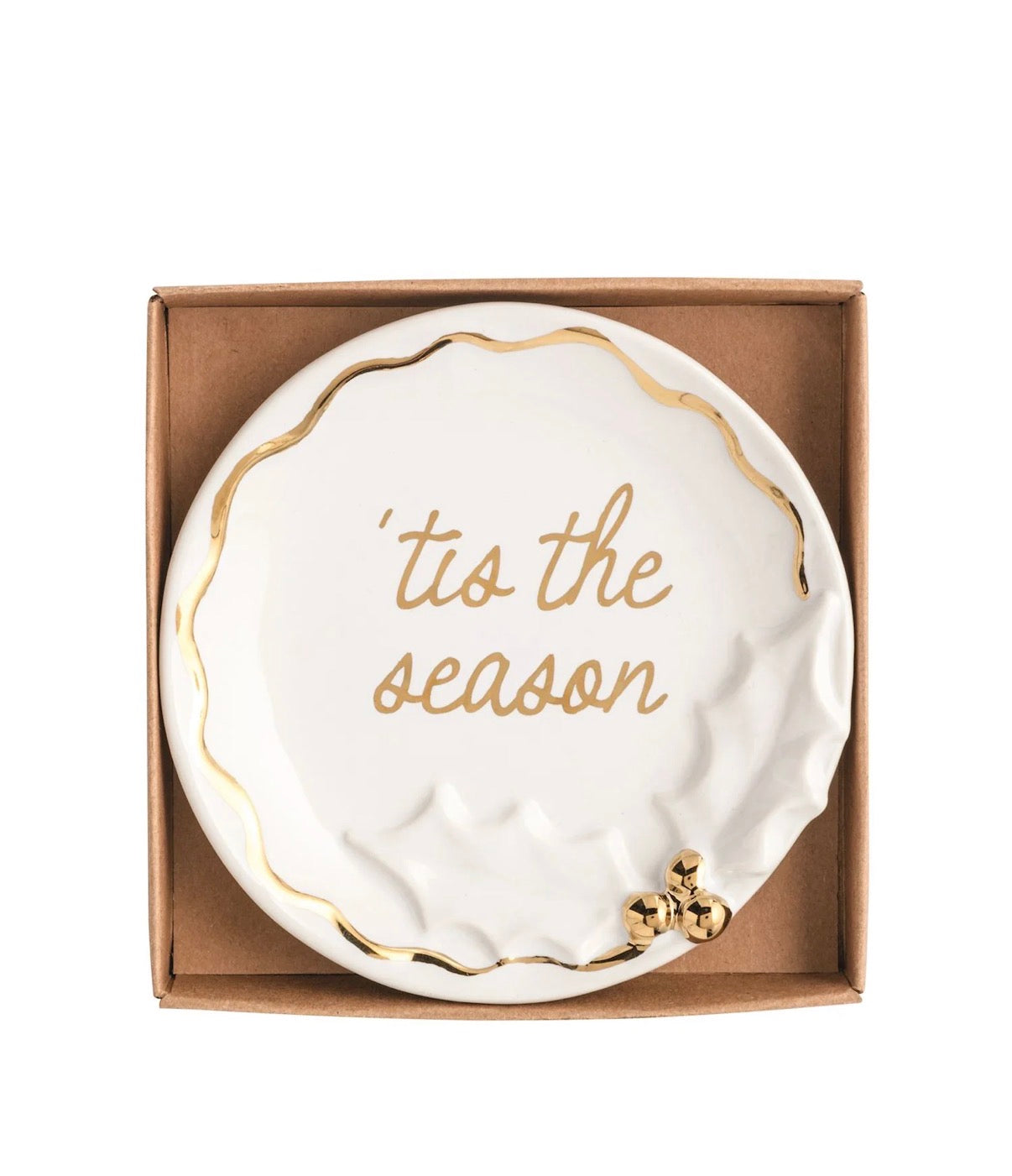 Gold Christmas Trinket Dish