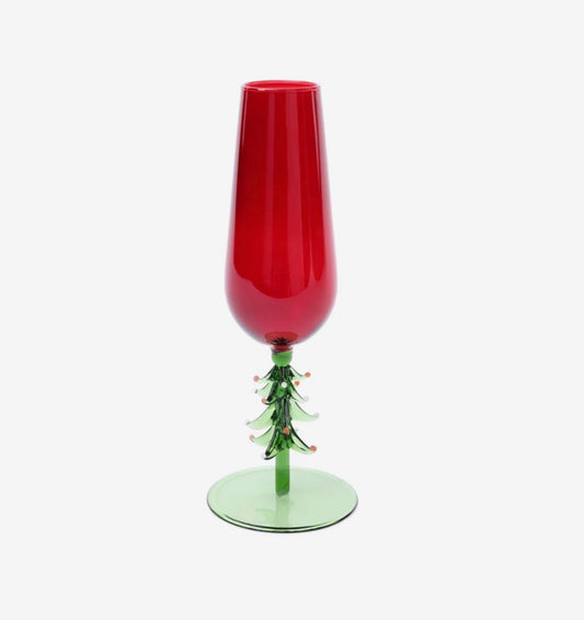 Treetop Red Christmas Flute