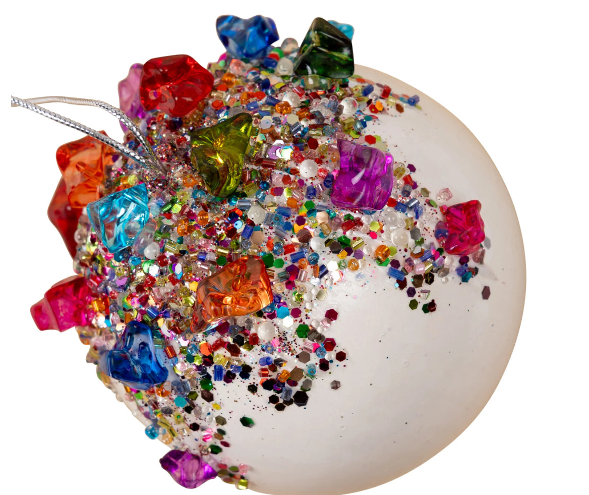 Kaleidoscope Ball Ornament- White
